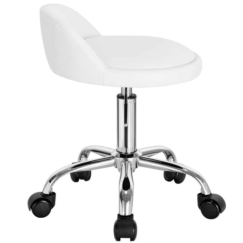 WOLTU Swivel Office Stool with Wheels Height Adjustable Computer Chair With Low Backrest Work  Roller Rocker Dressing Stool