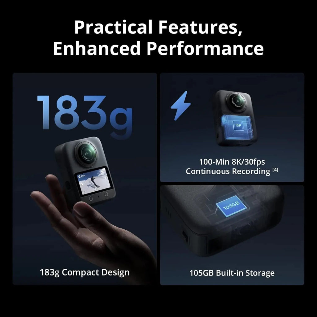DJI Osmo 360 Standard Bundle 360 Camera with 1 Inch ° Imaging ° Video in 8K Native ° Photo in 120MP Osmo 360