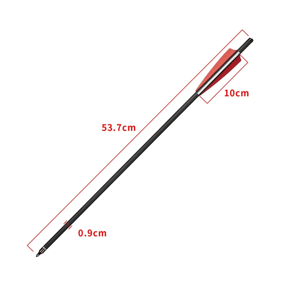 Carbon Crossbow Arrow with Replaced Arrowhead, Archery Bolts, Shooting Accessories, Hunting, ID8.8, OD7.6, 20"