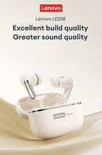 Choice Lenovo LE208 Wireless Leather Earphones Bluetooth 6.0 ENC Earphones Noise Reduction Headphone Low Latency Gaming Headset