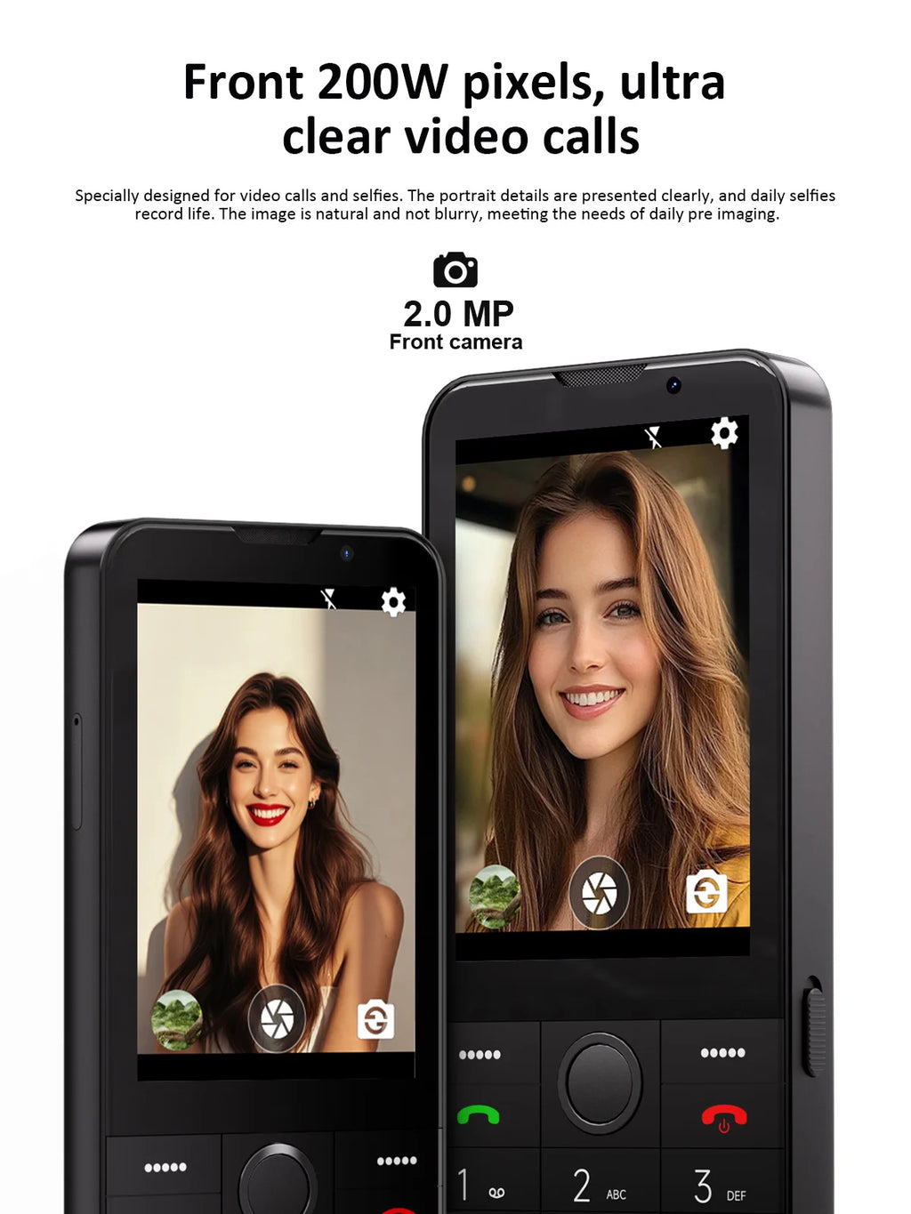 UNIWA F26 PRO 4G Touchscreen Smartphones Keypad Phone 3.5” Dual SIM Android 11 2GB+16GB 2850mAh Cellphone Whatsapp Google Store