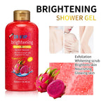 500ml Rose Kojic Acid Lavender Shower Gel Deep Cleansing Brighten Skin Scrub Body Wash Exfoliator Body Care Fragrance Skincare