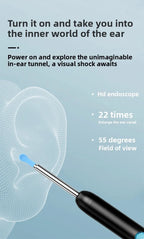 Visual Ear Wax Cleaner with Camera Safe Earwax Removal Endoscope with 5M Camera Luminous Otoscope Ear Cleaning Tools Ear Care