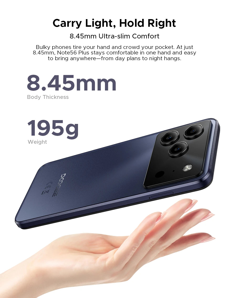 Global Version DOOGEE Note56 Plus Android 16 Smartphone 48GB+256GB 6150mAh Large Battery 6.56'' 90Hz Display 50MP Camera NFC