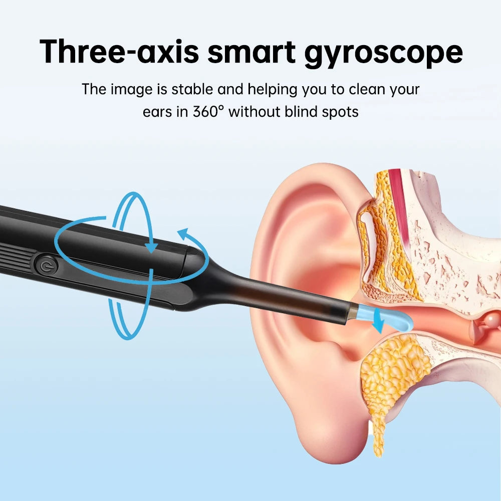 Visual Ear Wax Cleaner with Camera Safe Earwax Removal Endoscope with Camera Luminous Otoscope Ear Cleaning Tools Ear Care