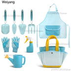 9PCS Candy Color Garden Tool Set Shovel Trowel Fork Watering Can Children Planting Kit Garden Loosening Soil Tools