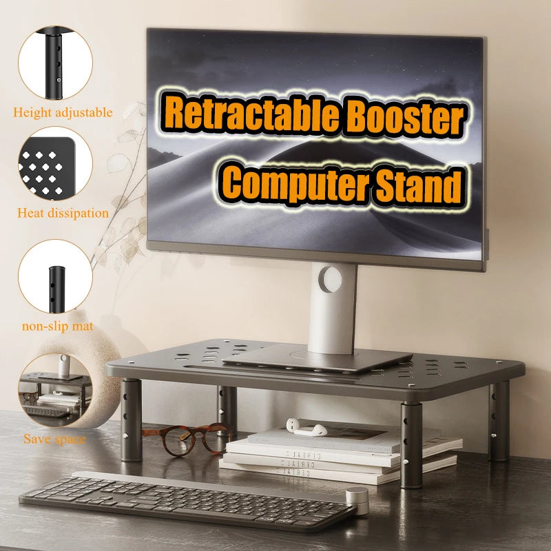 Adjustable Computer Monitor Stand Elevated view angle Computer Monitor Holder Stress Relief Desktop Creative Storage Rack Office Image principale du produit