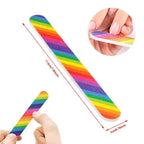 6Pcs/Set Professional Nail Files Manicure Sets Nail Suit Nail File Buffer Block Grinding Strip Cuticle Pusher Steel Pushing KIts