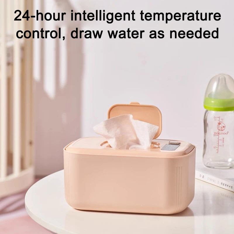 USB Baby Wet Wipe Warmer Electric Tissue Heater Cotton Towel Dispenser Digital Adjustable Temperature Thermostat Napkin Case EU