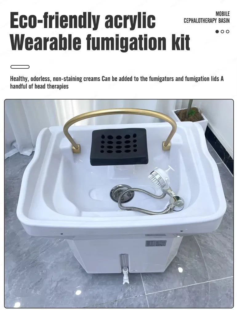 Movable Portable Head Spa Shampoo Basin Multifunctional Hydrotherapy Fumigation Machine Water Circulation Design High Quality