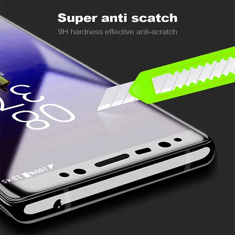 3 Pcs Tempered Glass For Samsung Note 9 10 20 Ultra Samsung S24 S23 S22 S21 S20 Ultra S10 S9 S8 Plus Full Cover Screen Protector Secondary image