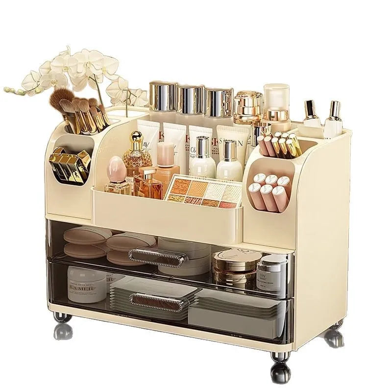 Desktop cosmetics storage box, makeup box, high-end dressing table, skincare product sorting box, dressing table storage rack