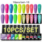 10/12PCS/SET Cat Magnetic Gel Nail Polish Set 9D Reflective Glitter Gel Semi Permanent UV Gel Soak Off Sparkling Nail Art Kits