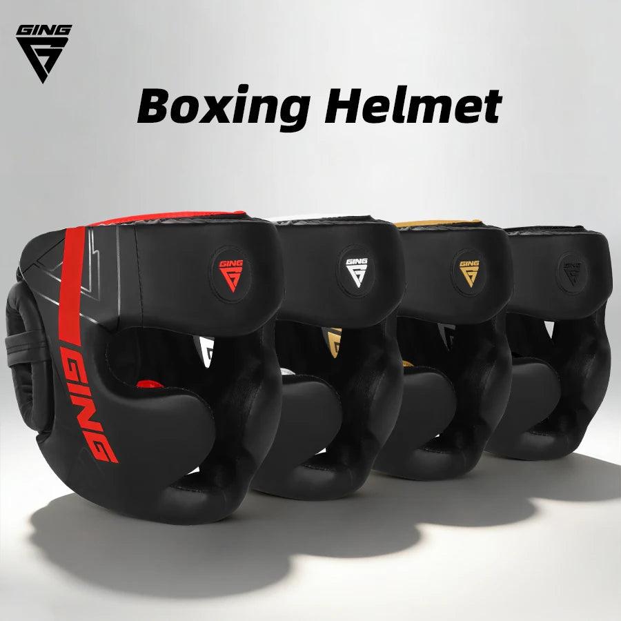 Boxing Helmet MMA Safety Free Fight Head Guard Protectors Adult Kid Training Headgear Muay Thai Kickboxing Full-covered Helmets
