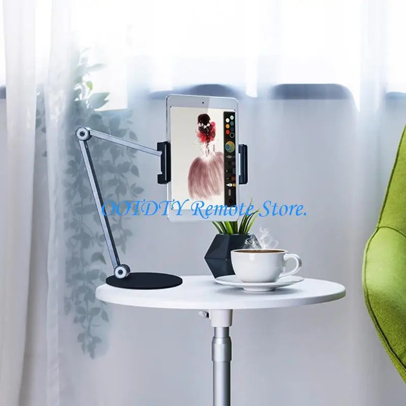 Heavy Duty Aluminum Tablets Stand With Rotating Base Ergonomic Support For Watching Movie And Reading Books