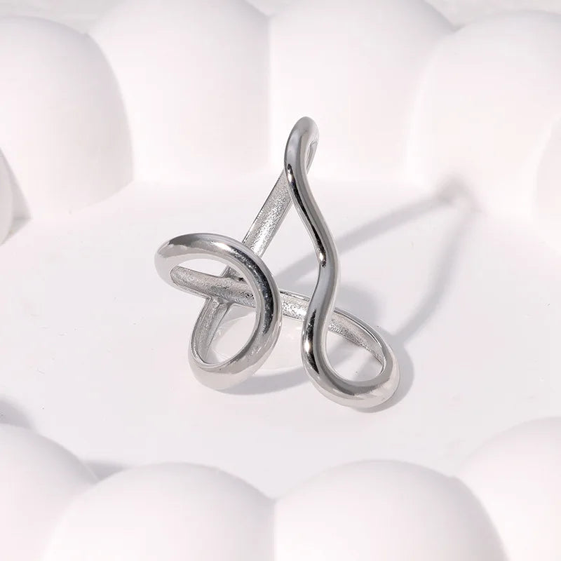 LATS Stainless Steel Gold Color Rings for Women Men 2024 Colorfast Popular Party Personalized Exaggerated Charms Jewelry Gifts
