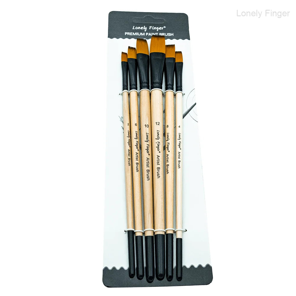 6/24/30Pcs Artist Paint Brush Set for Watercolor, Acrylic, Oil and All Media, Suitable for Canvas, Paper, Ceramic, Nylon Hair, W