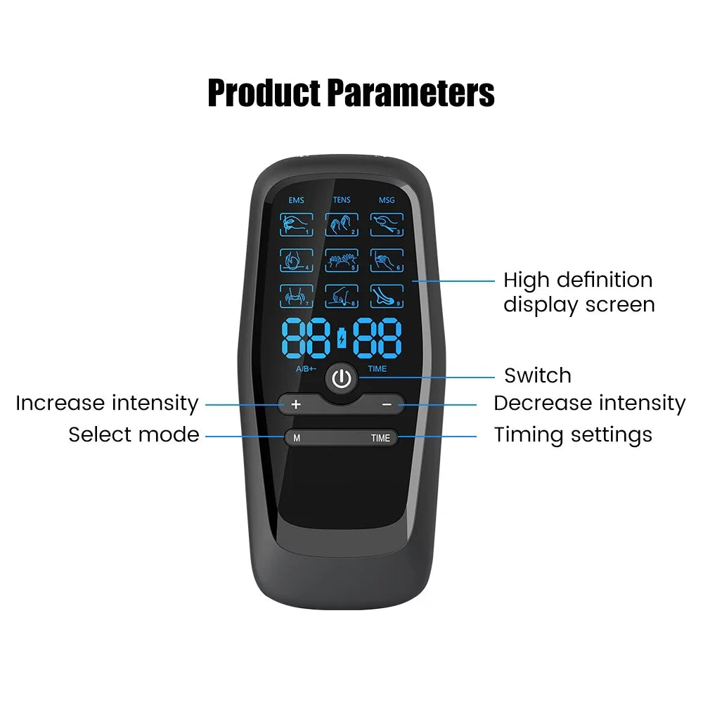 Ems Eletric Muscle Stimulator Therapy High-Frequency Tens Muscle Stimulator Physiotherapy Pulse Body Massager Slimming Machine