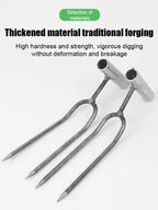 Handheld Adjustable Gardening Two Teeth Fork Stainless steel multifunction Gardening Spade Fork