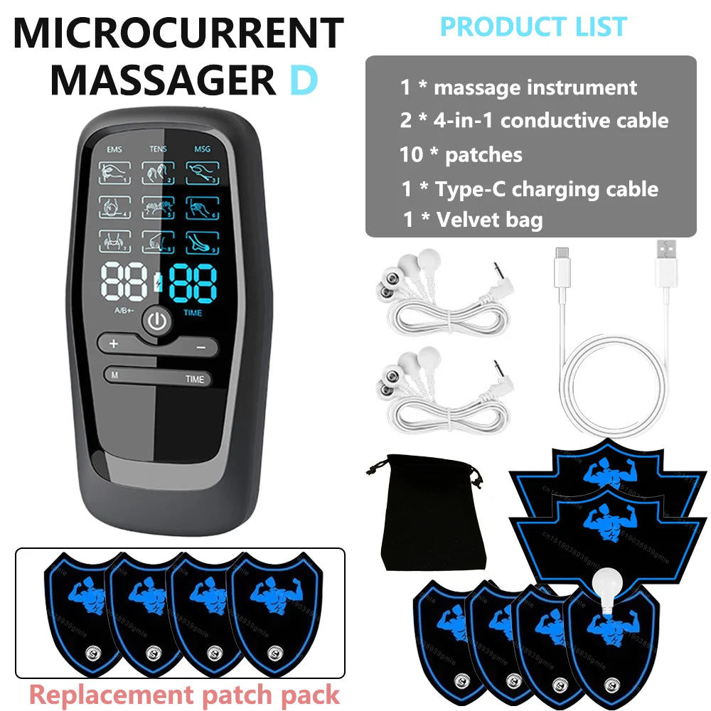 Ems Eletric Muscle Stimulator Therapy High-Frequency Tens Muscle Stimulator Physiotherapy Pulse Body Massager Slimming Machine