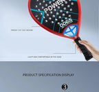 ODEA Beach Tennis Racket Full Carbon Fiber Rough Surface Outdoor Sports Racket For Men Women Adult Senior Player 3K 18K