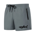 Shark Graphic Men's Board Shorts Summer Casual Beach Shorts with Mesh Liner Zipper Pockets Quick Dry Swim Trunks Bathing Suit