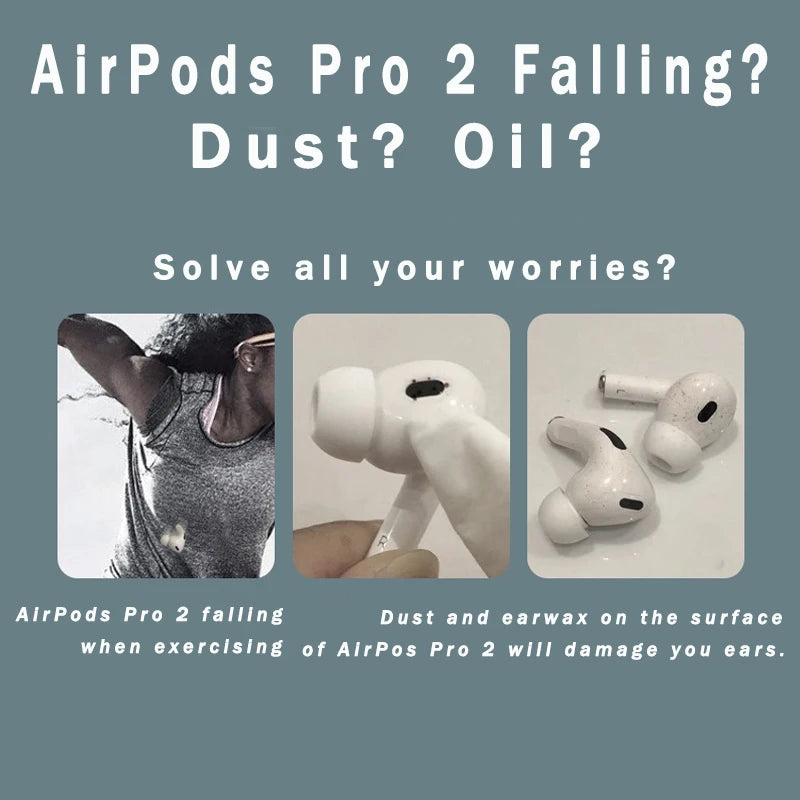 For AirPods Pro 2 Silicone Protective Case Skin Covers Earpads For Apple AirPod 2 Generation Ear Tips Earbuds Covers Accessories Image secondaire du produit