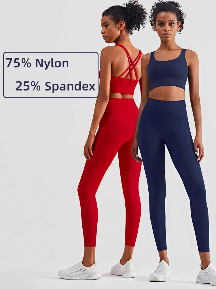 2 Piece Yoga Clothes Women's Tracksuit Athletic Wear Pilates Fitness Suit Gym Workout Push Up Clothes Sports Bra Leggings Suit Secondary image