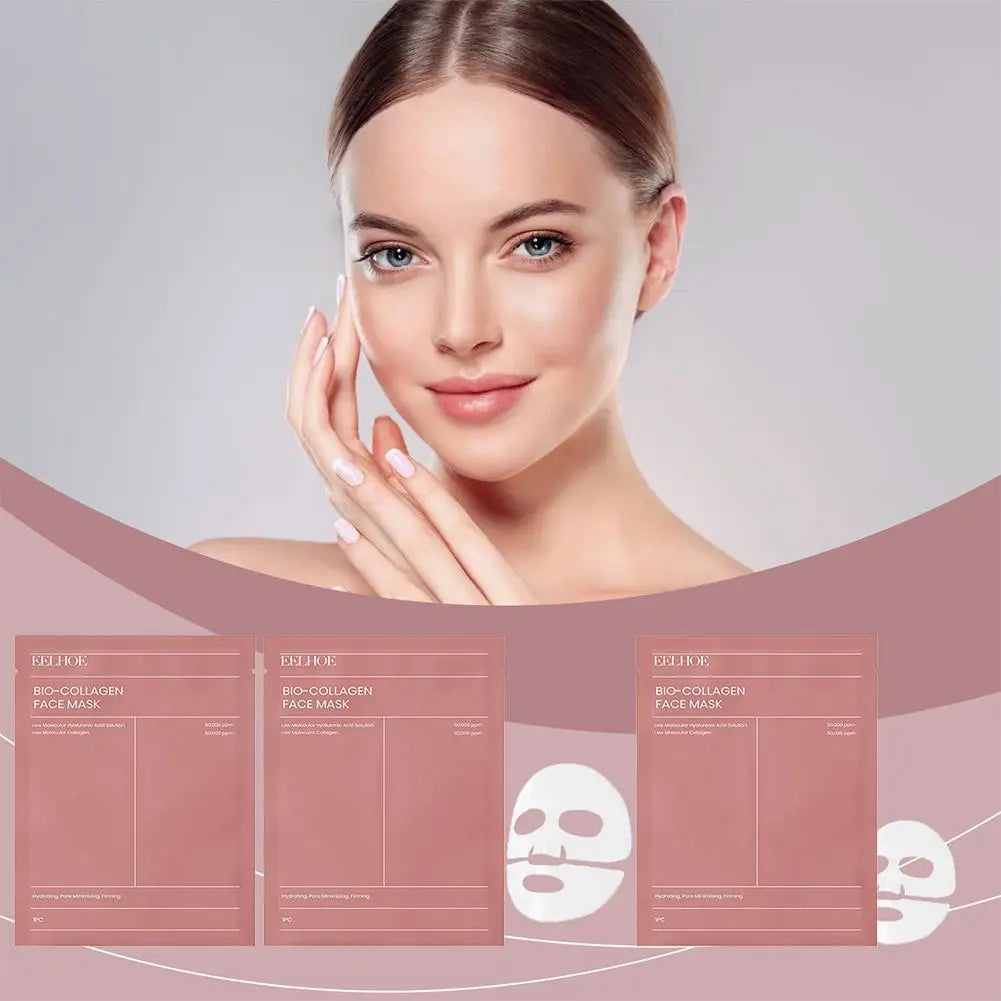 1/2/5pcs Bio-Collagen face Mask Hydrating Overnight Hydrogel Moisturizing Facial Mask VC Whitening Anti aging Skincare