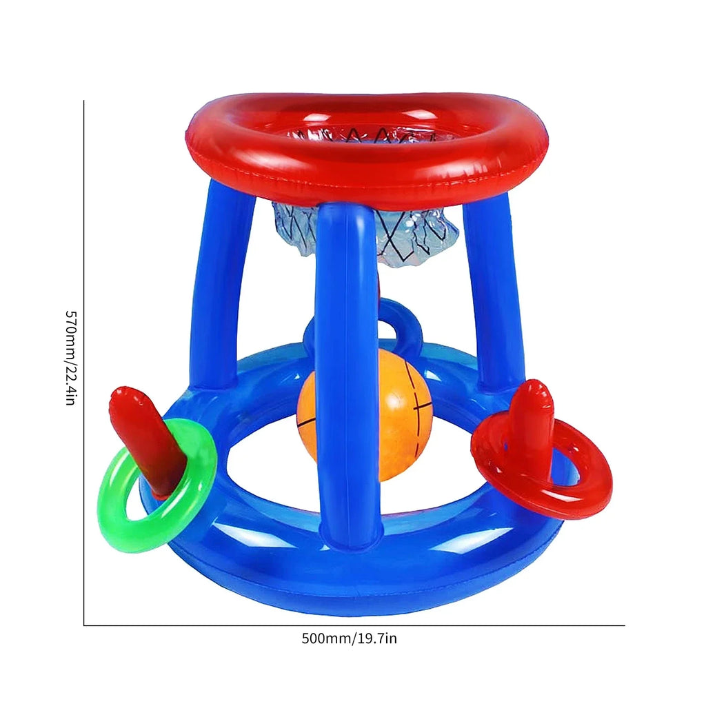 Inflatable Ring Throwing Ferrule Game Floating Basketball Hoop Interactive Water Sport Toy Party Favor Beach Fun Pool accessory