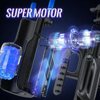 Dual Handles Leten King Sex Machine Electric Thrusting Male Masturbator Orgasm Adult Toys 2 Soft Sleeve Voice Penis Stimulator