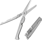 Portable Folding Stainless Steel Scissors, Multifunctional Outdoor Tool for Camping, Hunting and Fishing Survival Gear