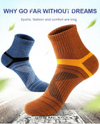 3 Pairs Men's Socks Hiking Black Sports Basketball Socks Casual Soft Running Summer Absorb Sweat Breathable Male Sokken Gifts