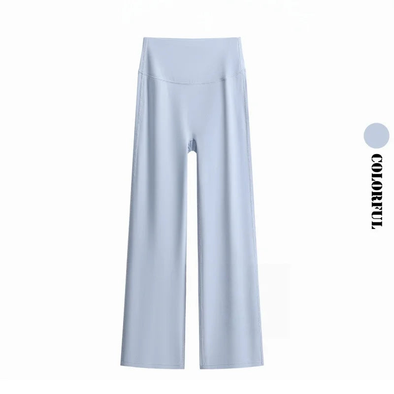 DRUR Women's High Waisted Capri 3/4 Length Yoga Leggings With Tummy Control Flare Pants for Gym Running Dance Clothes Summer New