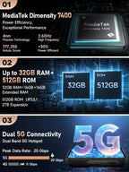 Ulefone Armor 29 Pro 5G AI Rugged Phone 6.67" 120Hz Up to 32GB RAM 512GB ROM 21200mAh 120W 64MP Night Vision Mobile Phone