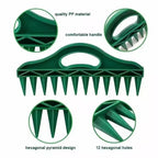 Hand Dibbler 12-Hole Fast Seeding Seed-in Soil Digger and Soil Spacer Planting Aids for Efficient Gardening Garden Seeder Tool