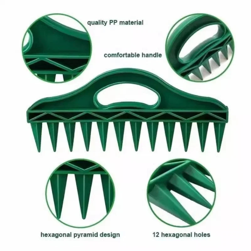 Hand Dibbler 12-Hole Fast Seeding Seed-in Soil Digger and Soil Spacer Planting Aids for Efficient Gardening Garden Seeder Tool