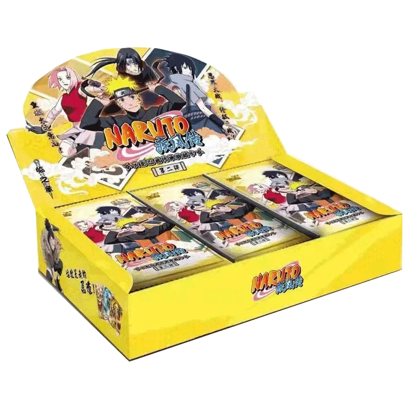 KAYOU Genuine Naruto Cards Box Anime Figure Card Booster Pack Sasuke Collection Flash Card Toy Birthday Christmas Gift for Kids