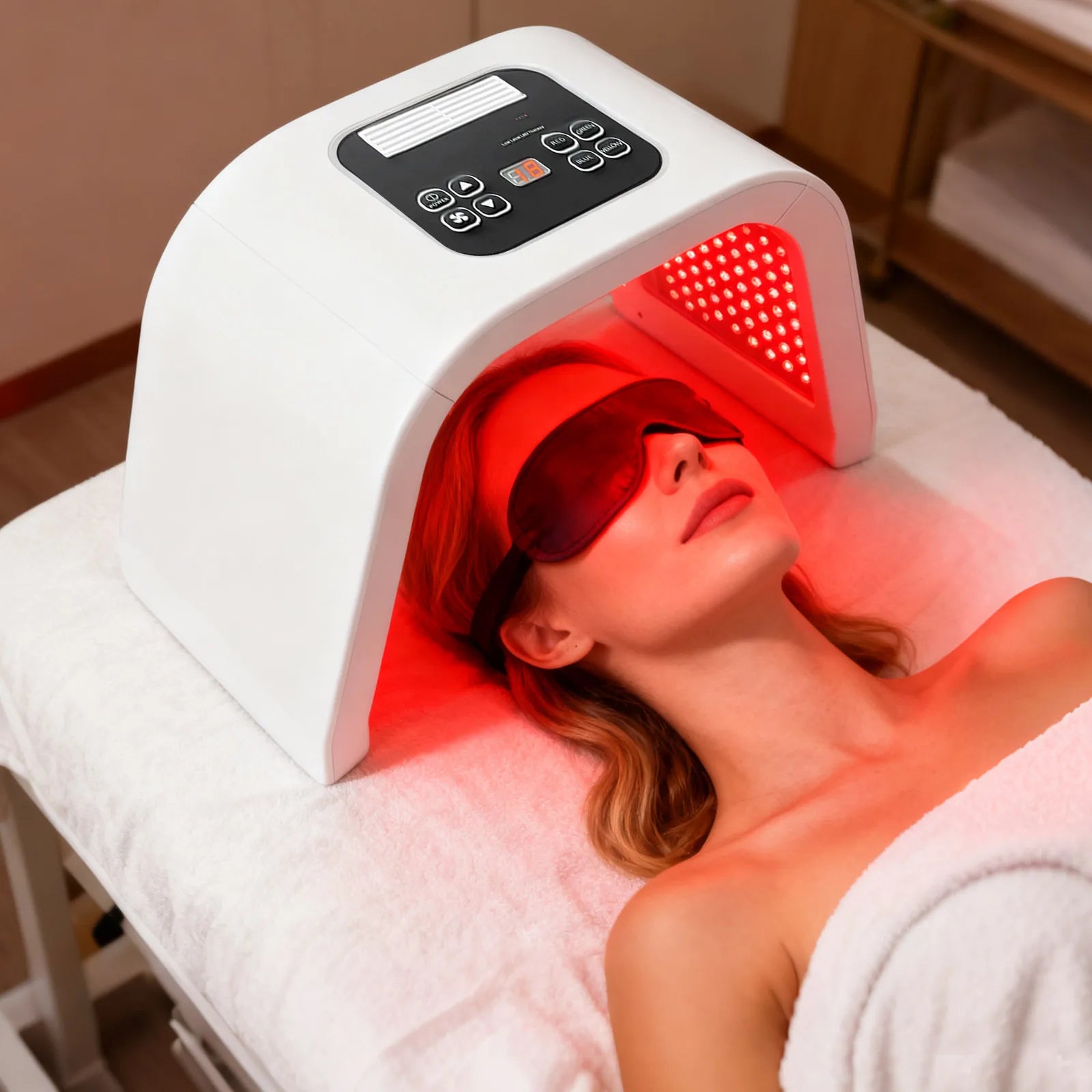 7 Colors PDT Photon Light Therapy LED Face Mask, 287 LEDs Skin Care Light Machine Facial Rejuvenation Salon Spa Beauty Equipment Main image