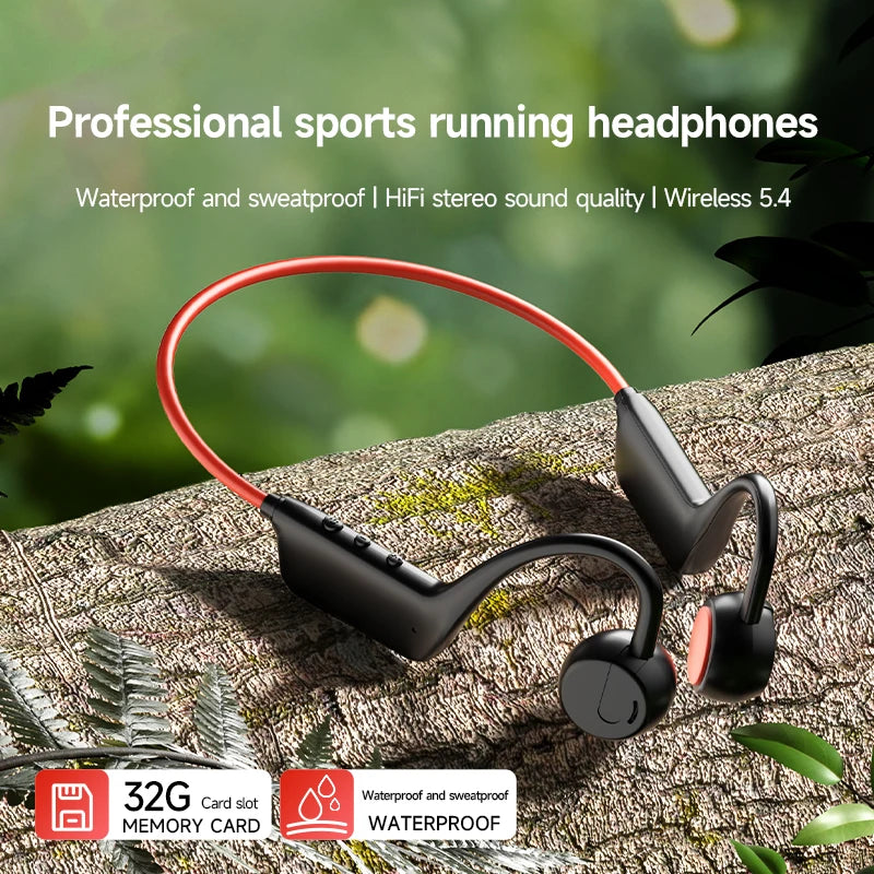 OnePlus Bone Conduction Headset Sport Headphone IPX8 Waterproof Bluetooth 5.4 Wireless Earphone Hands-free With Mic for Exercise