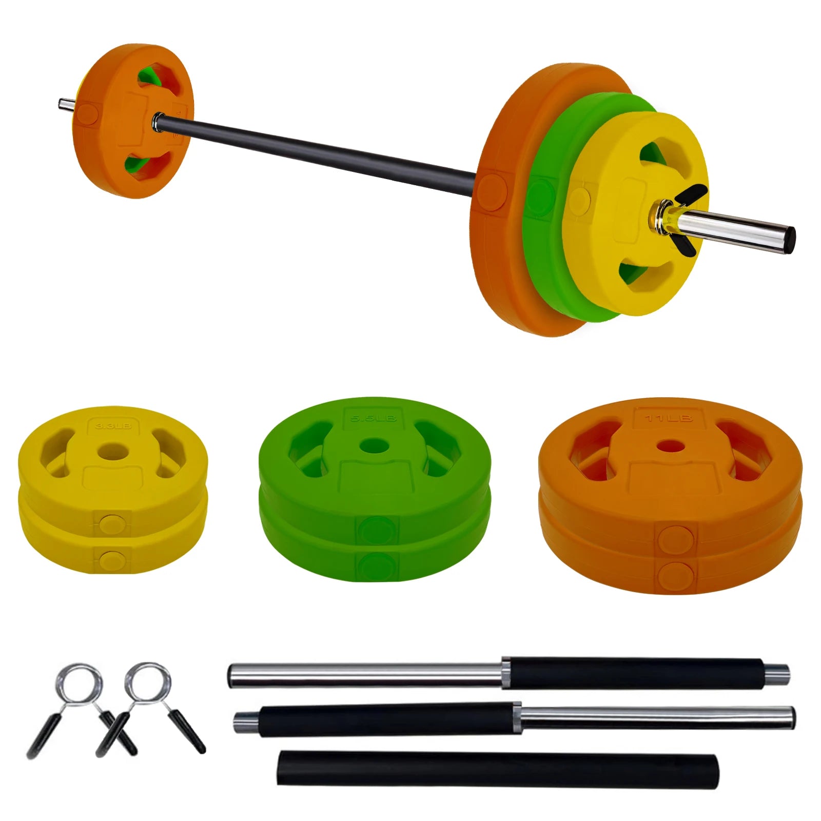 Adjustable Barbell Weight Set, 40lb /20kg Adjustable Free Weights for Home and Gym Workout Strength Training Image principale du produit
