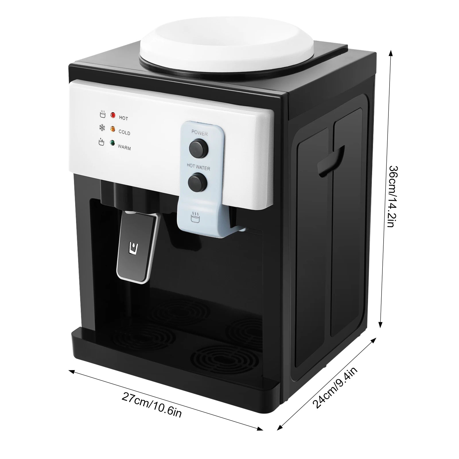500W Electric Hot and Cold Water Cooler Dispenser 220V Countertop Water Cooler Dispenser 4.5-18.9L Water Dispensers Cooler Water