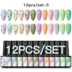 10/12PCS/SET Cat Magnetic Gel Nail Polish Set 9D Reflective Glitter Gel Semi Permanent UV Gel Soak Off Sparkling Nail Art Kits