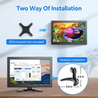 Eyoyo EM101AD 10-inch Security Monitor 1366x768 HD Resolution LCD Screen Desktop Monitor Supports Wall Mounted, HDMI VGA AV BNC USB Input, Built-in Speakers, Second Display for Computer PC CCTV Camera NVR