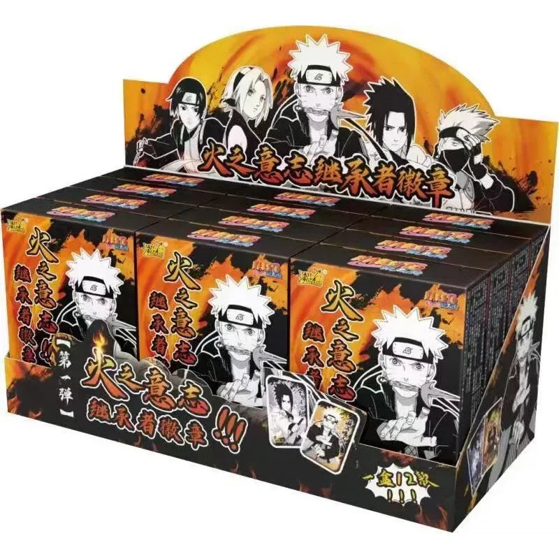 KAYOU Genuine Naruto Cards Box Anime Figure Card Booster Pack Sasuke Collection Flash Card Toy Birthday Christmas Gift for Kids