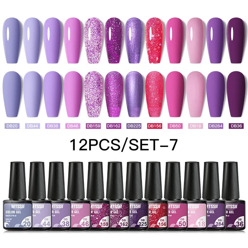 10/12PCS/SET Cat Magnetic Gel Nail Polish Set 9D Reflective Glitter Gel Semi Permanent UV Gel Soak Off Sparkling Nail Art Kits