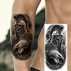 1 Sheet Waterproof Knight Warrior Gladiator Temporary Tattoos For Men Women Realistic Fake Tattoo Sticker  Forearm Tatoos Decals