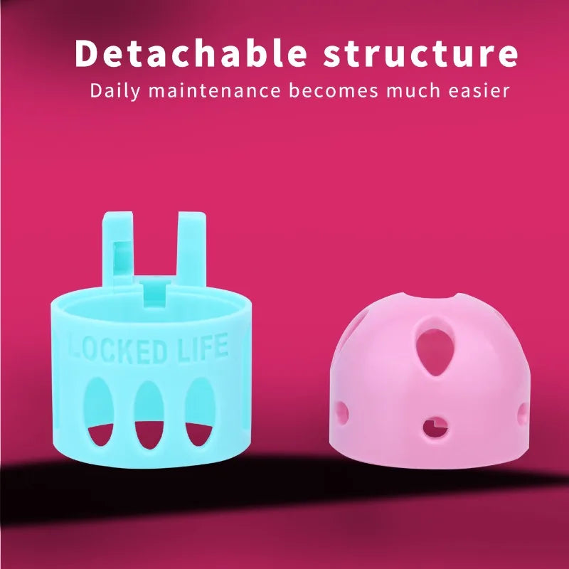 New Ringless Chastity Cage 5 Color Options Male Penis CB Lock Urethral Locking Device Sissy Device Breathable One-Piece Sex Toy
