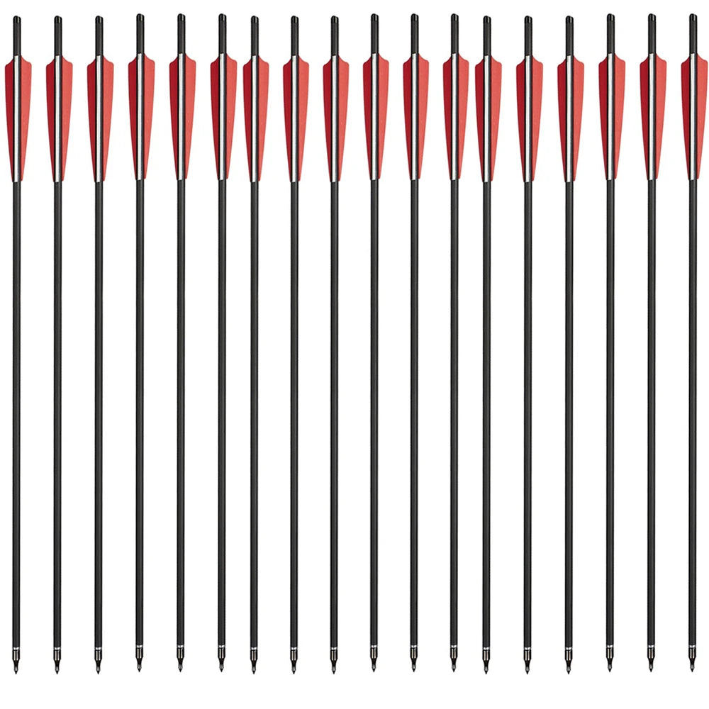 Carbon Crossbow Arrow with Replaced Arrowhead, Archery Bolts, Shooting Accessories, Hunting, ID8.8, OD7.6, 20"