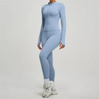 SVEIC Women's Two Piece Tracksuit Yoga Set Long Sleeve Jacket High Waisted Leggings Breathable Gym Clothes For Women Sportswear